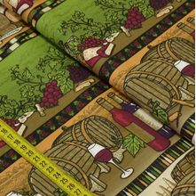 Tecido Estampado para Patchwork - Barrado Vinhos Cor 2158