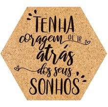 Placa Decorativa Litoarte 25x22cm - Tenha Coragem de ir Atrás dos Seus Sonhos