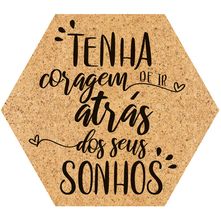 Placa Decorativa Litoarte 25x22cm - Tenha Coragem de ir Atrás dos Seus Sonhos