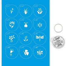 Kit Mini Stencil Chaveiro Jardim - STMI-001