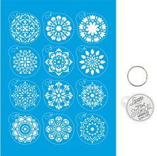 Kit Mini Stencil Chaveiro Mandalas - STMI-015