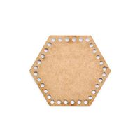 Base de MDF para Crochê Sextavada 15cm