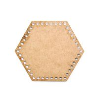 Base de MDF para Crochê Sextavada 20cm