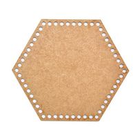 Base de MDF para Crochê Sextavada 25cm