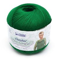 Linha Cisne Crochet Vitória Quintal 100g 173 verde bandeira