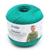 Linha Cisne Crochet Vitória Quintal 100g 056 verde esmeralda