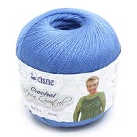 Linha Cisne Crochet Vitória Quintal 100g 177 azul céu