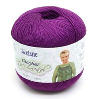 Linha Cisne Crochet Vitória Quintal 100g 312 roxo