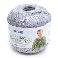 Linha Cisne Crochet Vitória Quintal 100g 229 cinza