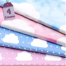 Kit de Tecido Nuvens (50x150) 4 Estampas