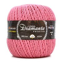 Barbante Diamante Premium nº06 400g - 100% Algodão 16 - rosa