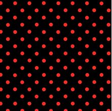 Tecido Estampado para Patchwork - Estilotex Luxo: Poá Vermelho/Preto Cor 12 (0,50x1,40)