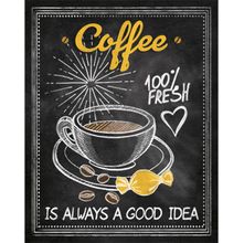 Placa Decorativa Litoarte 24x19cm - Coffee Is...