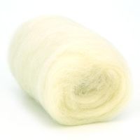 Lã Corriedale para Feltragem 25g - Fios da Fazenda C00 branco natural