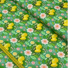 Tecido Estampado para Patchwork - Siciliano: Limão Fundo Verde (0,50x1,40)