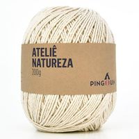 Barbante Ateliê Natureza Pingouin 200g 001 natural