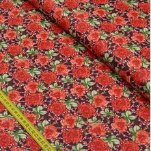 Tecido Estampado para Patchwork - Buquê de Rosas Bordô Cor 2251 (0,50x1,40)