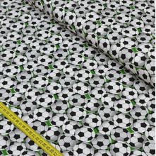 Tecido Estampado para Patchwork - Bolas de Futebol Cor 2266 (0,50x1,40)