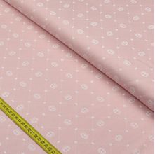 Tecido Estampado para Patchwork - Coroa Real Rosa Cor 2227 (0,50x1,40)