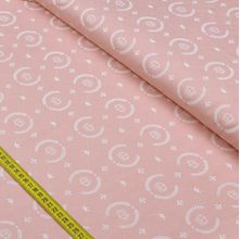 Tecido Estampado para Patchwork - Coroa Real Rosa Cor 2228 (0,50x1,40)