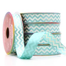 Fita de Cetim Chevron Tiffany Cor 260 - 15mm com 10 metros