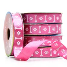 Fita de Cetim Osso Cachorro Rosa Cor 164 - 15mm com 10 metros