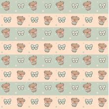 Tecido Estampado para Patchwork - Animalistic: Ursinho Barrado (0,50x1,40)