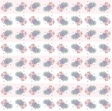 Tecido Estampado para Patchwork - Animalistic: Rosas com Laços (0,50x1,40)