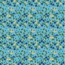 Tecido Estampado para Patchwork - Flores do Campo: Flor do Campo Turquesa (0,50x1,40)