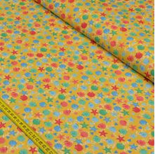 Tecido Estampado para Patchwork - Fundo do Mar: Conchas (0,50x1,50)