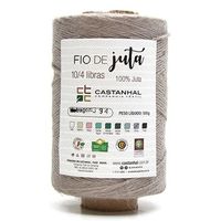 Barbante de Juta Colorido 500g - 394 Metros Cinza