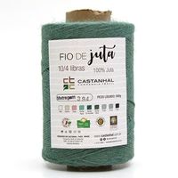 Barbante de Juta Colorido 500g - 394 Metros Verde esmeralda