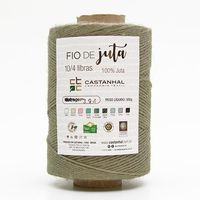 Barbante de Juta Colorido 500g - 394 Metros Verde oliva