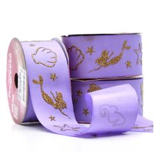 Fita Gorgurão Decore Glitter Sereia Lilás 38mm 10 Metros - Progresso