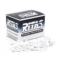 Botão de Pressão Redondo Plástico Ritas 10mm - 200 Unidades Branco