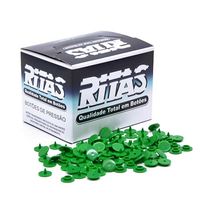 Botão de Pressão Redondo Plástico Ritas 10mm - 200 Unidades Verde bandeira