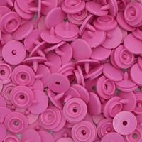 Botão de Pressão Redondo Plástico Ritas 10mm - 50 Unidades Pink