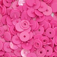 Botão de Pressão Redondo Plástico Ritas 10mm - 50 Unidades Rosa choque