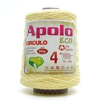 Barbante Apolo Eco nº04 600g 1074 amarelo bebê