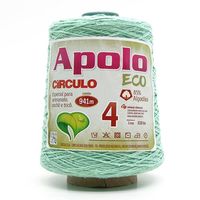 Barbante Apolo Eco nº04 600g 5276 verde bebê