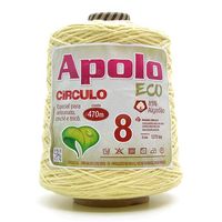 Barbante Apolo Eco nº08 600g 1074 amarelo bebê