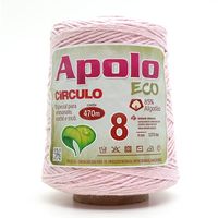 Barbante Apolo Eco nº08 600g 3526 rosa bebê