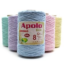 Kit Barbante Apolo Eco nº08 1,8Kg Tom Pastel - 5 Cores