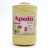 Barbante Apolo Eco nº08 1,8Kg 1074 amarelo bebê