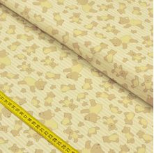 Tecido Estampado para Patchwork - Ursinhos Bege Cor 24321 (0,50x1,40)