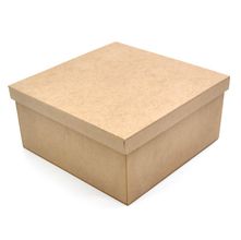 Caixa em MDF Cru Tampa Sapato - 25x25x12cm