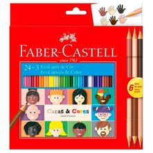 Lápis de Cor Caras & Cores 24 + 6 Cores - Faber-Castell