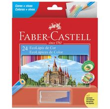 Lápis de Cor Faber Castell - 24 Cores + 1 Apontador