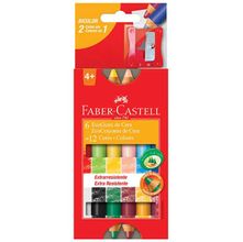 Giz de Cera Ecogiz Bicolor 6 / 12 Cores - Faber-Castell