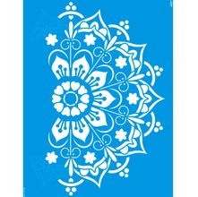 Stencil de Parede Wall Litoarte 32 x 42,2 cm - STW-035 Sobreposição Mandala